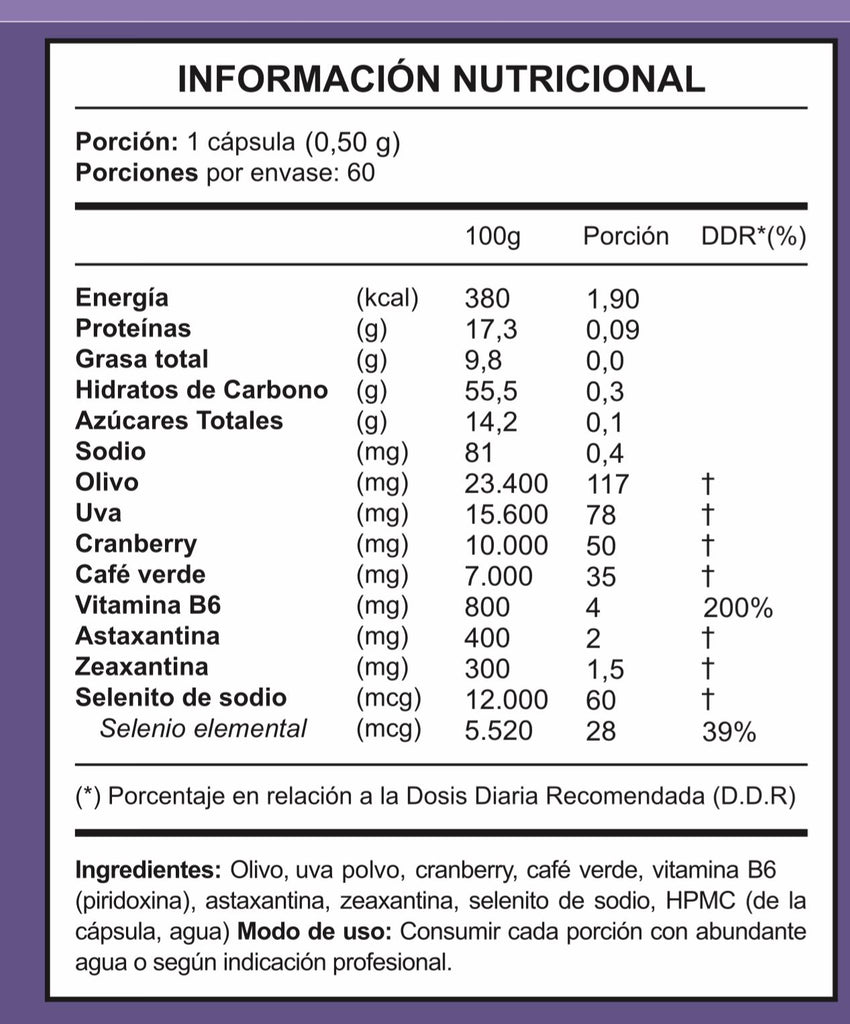 NUDE ANTIOX (Oxi Care) 60 días
